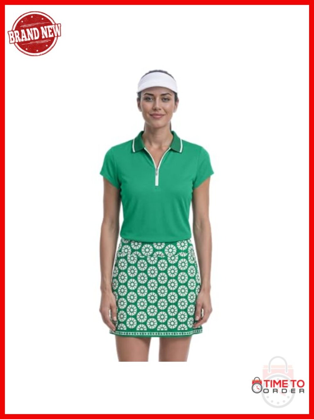 Performance Stretch Golf Collared Cap Sleeve Polo Shirt